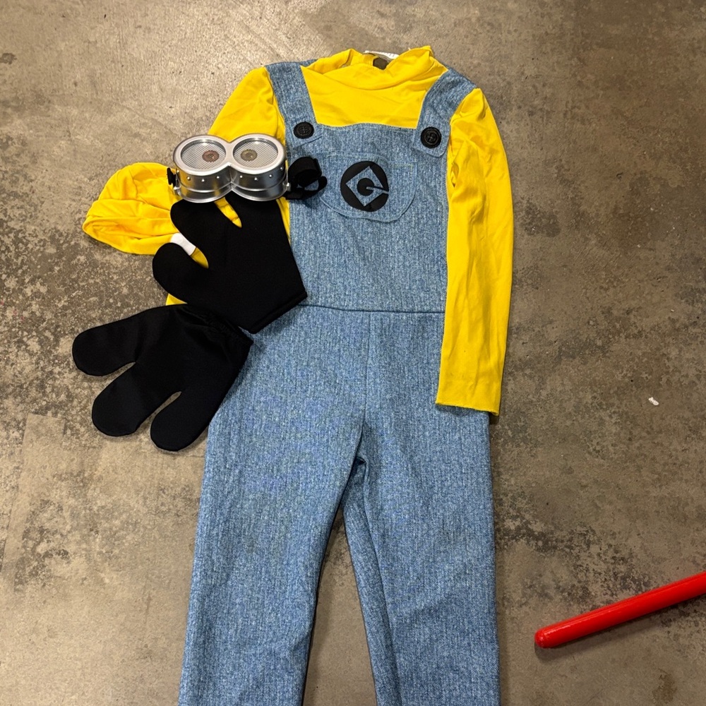 Kids Minion Costume with Goggles - Blue and Yellow